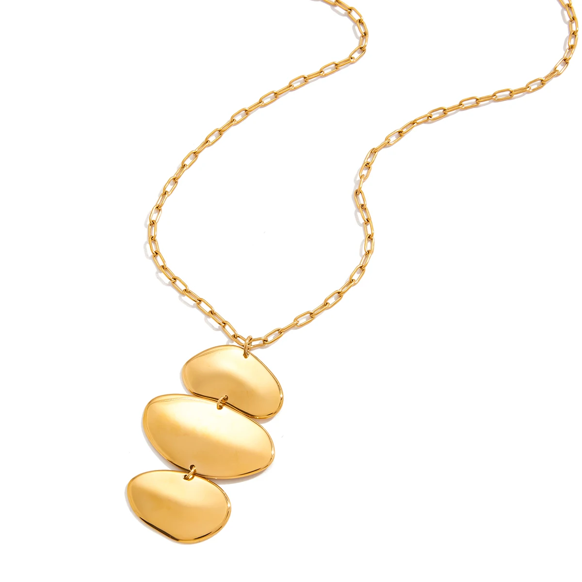 Modern Stainless Steel Geometric Necklace JDN0108029 1 Modern Stainless Steel Geometric Necklace JDN0108029