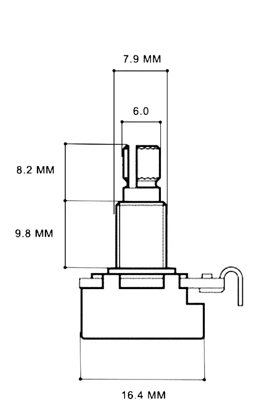 Alpha A25K Guitar Potentiometer for Tone Control 6 Alpha A25K Guitar Potentiometer for Tone Control - Image 6