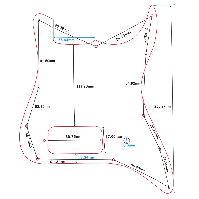 Vivid Custom Pickguard for Squier Mini Strat 6 Vivid Custom Pickguard for Squier Mini Strat - Image 6