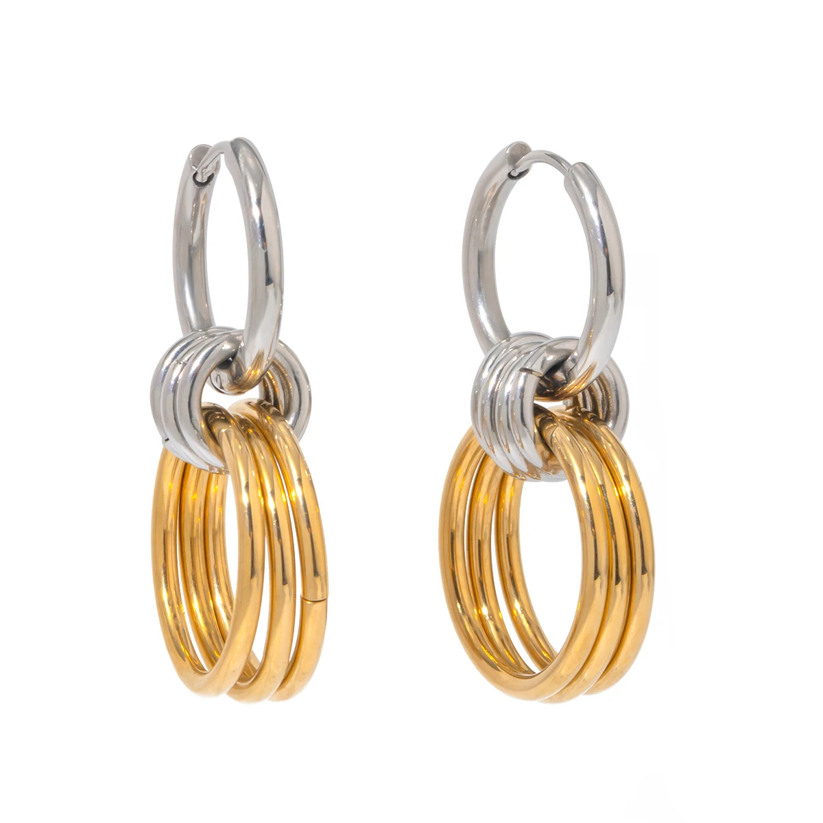 Winding Stainless Steel Earrings for Women 1 Winding Stainless Steel Earrings for Women