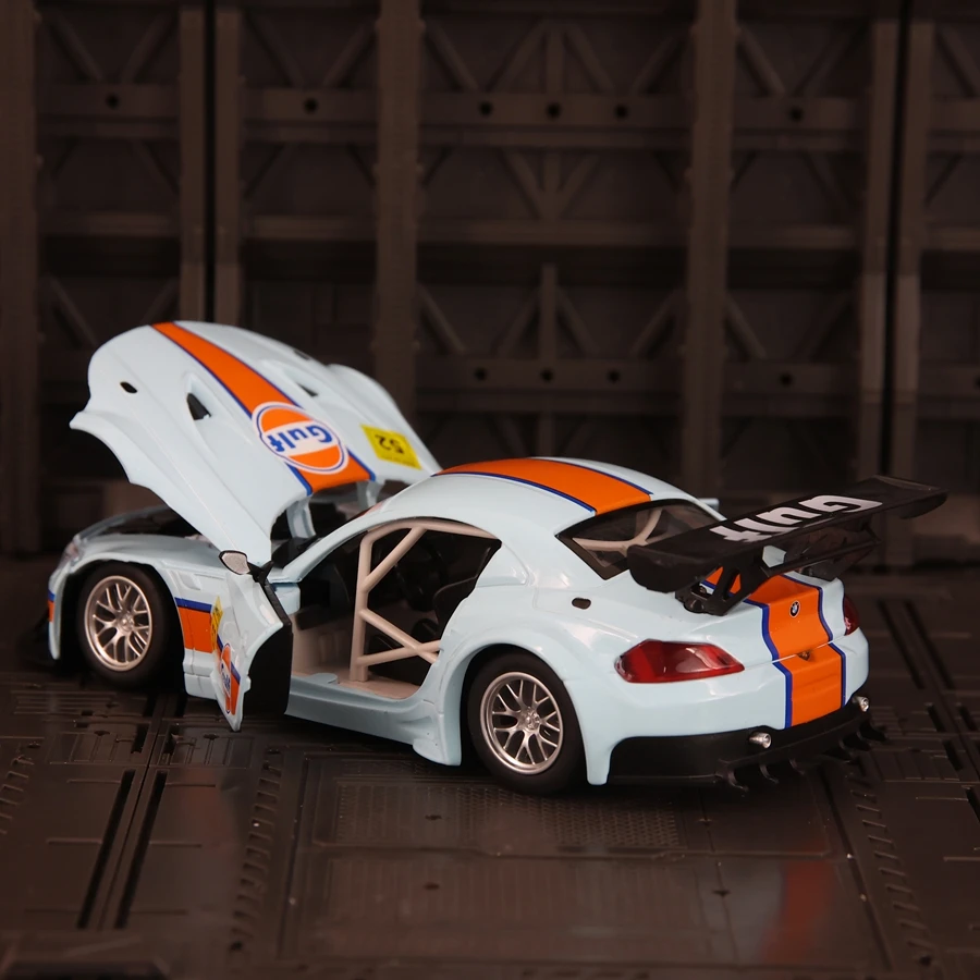 BMW Z4 GT3 Gulf Oil Diecast Model Car 1:24 Scale 3 BMW Z4 GT3 Gulf Oil Diecast Model Car 1:24 Scale - Image 3