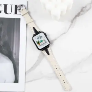 Two-Tone Leather Strap for Apple Watch Models 17 Sc182457d50bf4cb7af34f21b40643e619