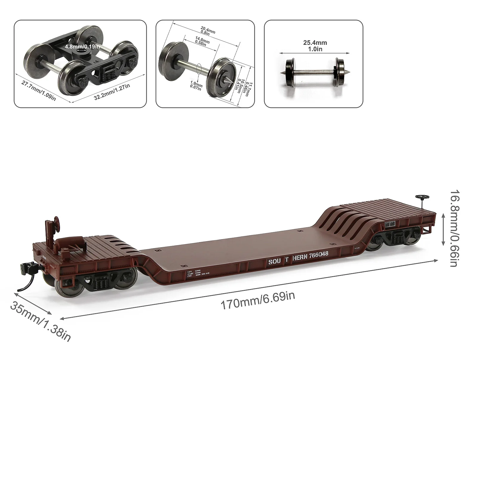 HO Scale Flat Car with Realistic Details 3 HO Scale Flat Car with Realistic Details - Image 3
