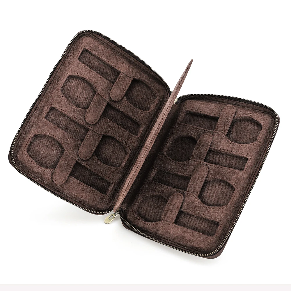 Leather Watch Organizer for Men CF1198-coffee 8 Leather Watch Organizer for Men CF1198-coffee - Image 8