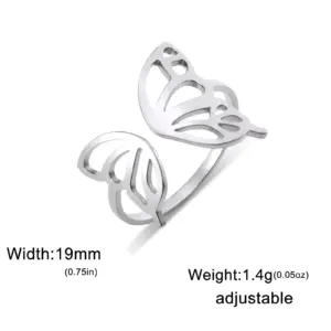 Elegant Butterfly Ring for Women 18 Sc20c584c40f44153b18e95b3a3510165S