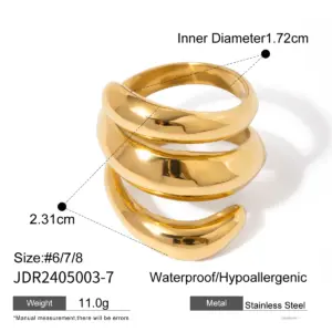 Elegant Gold Stainless Steel Leaf Ring 16 Sc20e9470961b407f84dca679975300f2u 8
