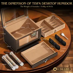 Elegant Cedar Wood Cigar Humidor with Digital Hygrometers 7 Sc2200ae61a26451eb952d9ae1e27c306k