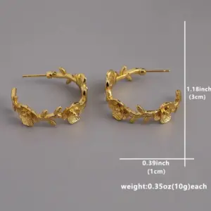 Vintage Floral Drop Earrings in Gold or Silver 8 Sc23b17e8a4d444cb9152359e057892eeP