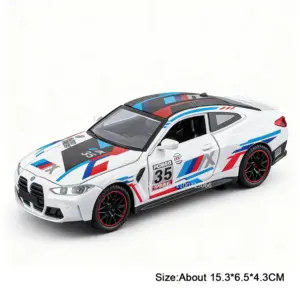 1:32 Scale M4 Diecast Toy Car with Lights 17 Sc240dfb5894e4567b9634a2fbcb8da40f