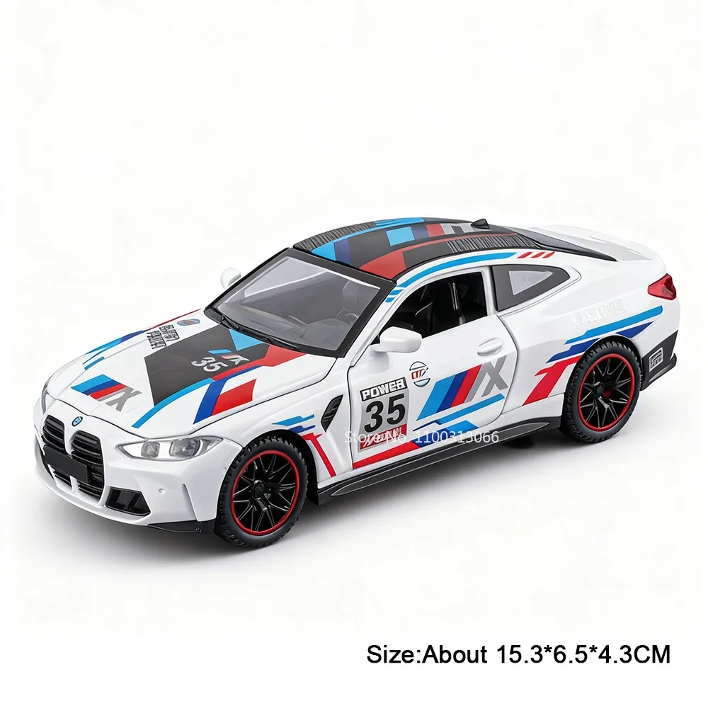 1:32 Scale M4 Diecast Toy Car with Lights 8 1:32 Scale M4 Diecast Toy Car with Lights - Image 8