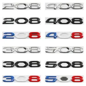 Peugeot Metal Badge Sticker for 208, 308, 408, 508 11 Sc24c221ecb1443bba2c191bc22d6a49ea