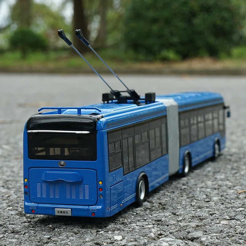 Bright Blue 1:42 Scale Trolleybus Model 3 Bright Blue 1:42 Scale Trolleybus Model - Image 3
