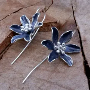 Silver Blue Floral Drop Earrings 7 Sc2764666b18141a7b4b94c44a09117ddQ
