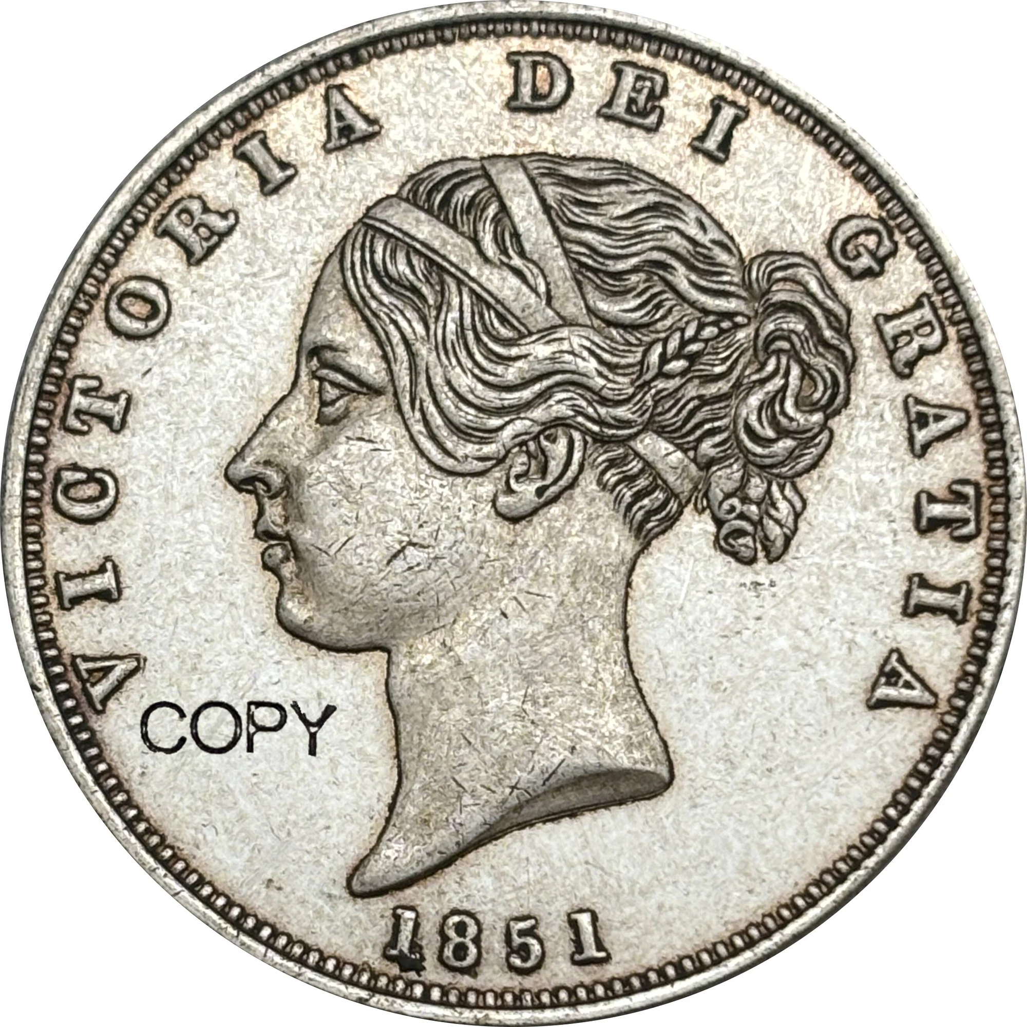 Vintage 1851 Victoria Half Crown Replica Coin 5 Vintage 1851 Victoria Half Crown Replica Coin - Image 5