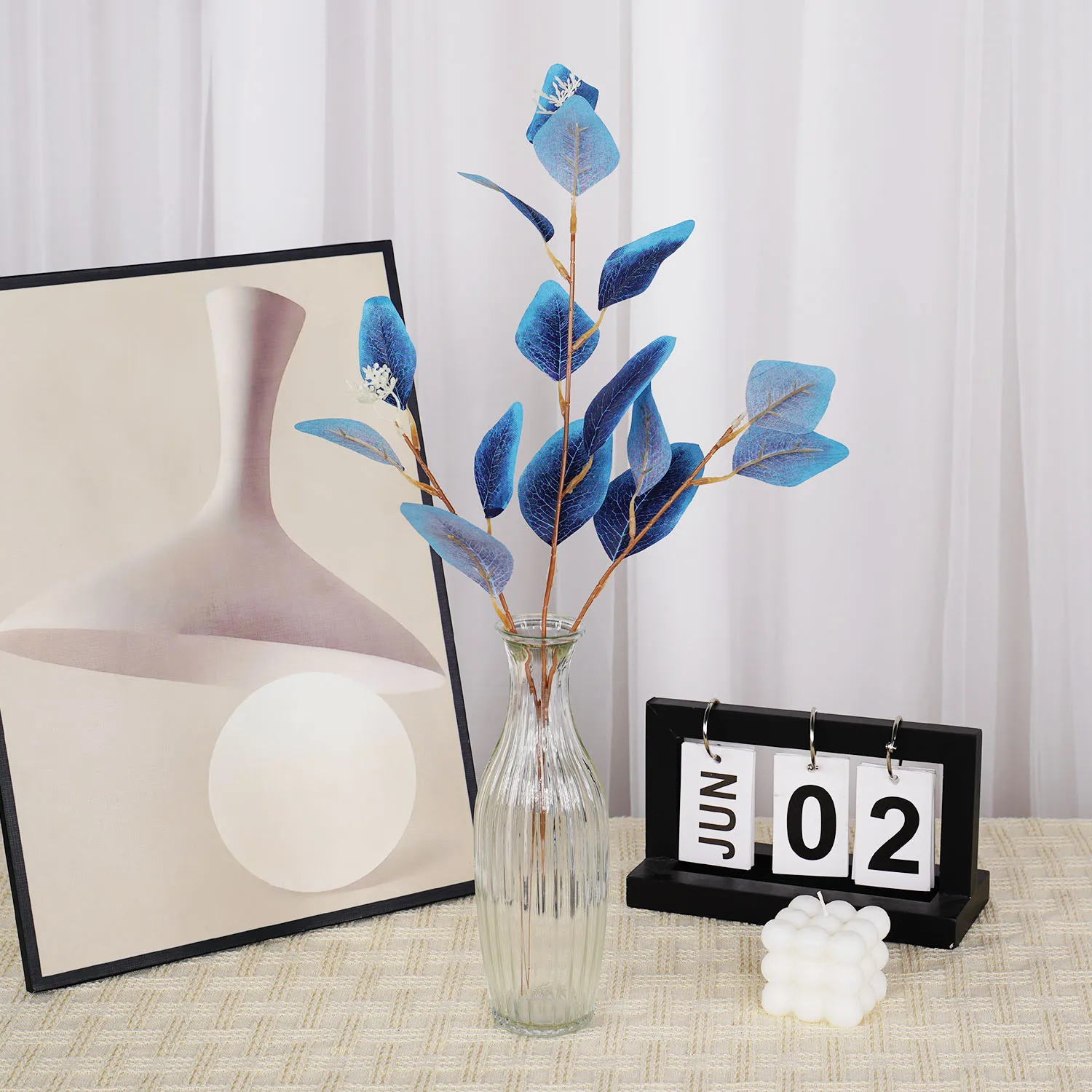 Artificial Eucalyptus Plant in Matte Vase 2 Artificial Eucalyptus Plant in Matte Vase - Image 2