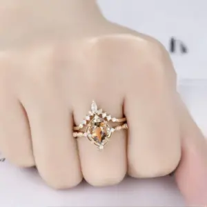 Elegant Waterdrop Zirconia Ring Set for Women 7 Sc2994d04414d490985bcf2661a610c18H