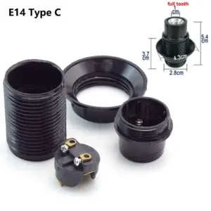 Black E27/E14 Lamp Holder for DIY Lighting 17 Sc2a406e1852e4c899d6dfd862d5ba49cl