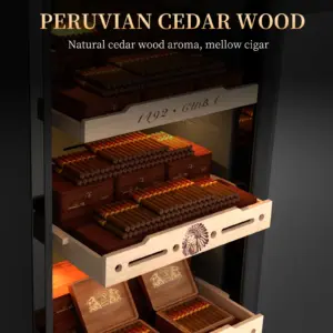 Black Electric Cigar Humidor Cabinet with 300 Slots 12 Sc2b006d406e84f7c89bae27c2c46d785x