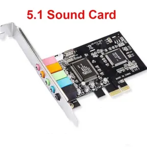 PCI-E 1X Sound Card with 5.1 Surround Sound 10 Sc2d13bcb77184e4e8a6d964c18e593196