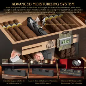 Elegant Cedar Wood Cigar Humidor with Digital Hygrometers 9 Sc2d507c5168f4ac0b45cdc77f05a36ee7