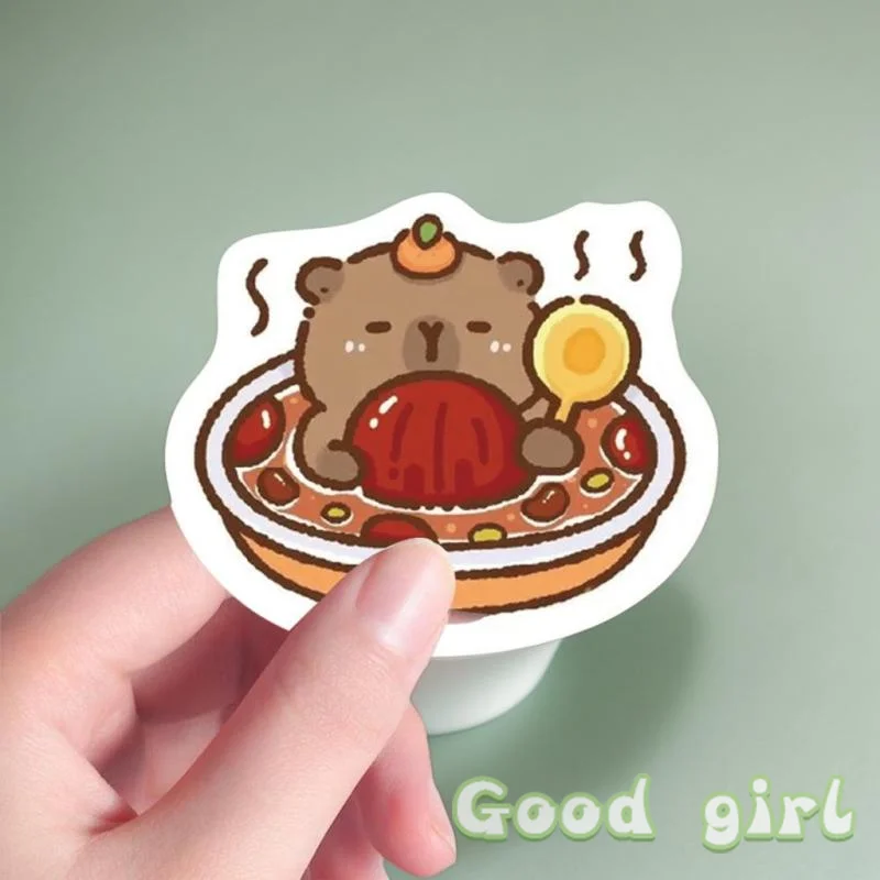 Vibrant Cartoon Capybara Stickers Set 2 Vibrant Cartoon Capybara Stickers Set - Image 2