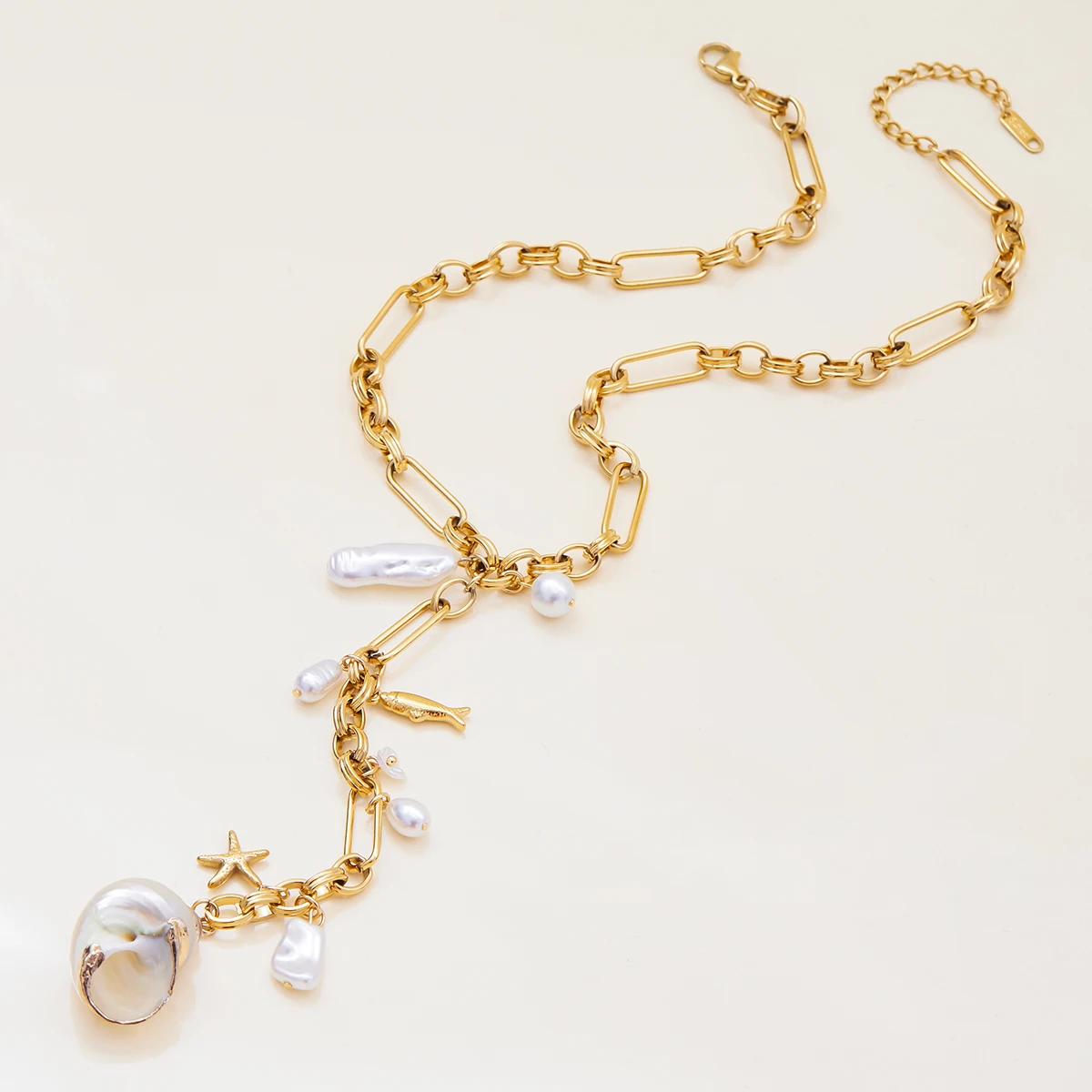 Ocean-Inspired Stainless Steel Necklace with Acrylic Pendant 6 Ocean-Inspired Stainless Steel Necklace with Acrylic Pendant - Image 6