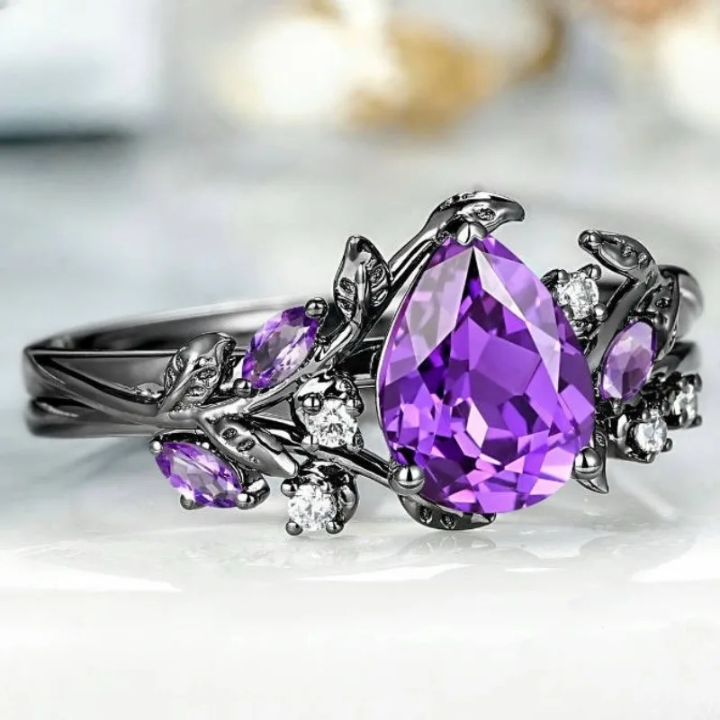 Elegant Zircon Bridal Ring Set in Silver or Gold 3 Elegant Zircon Bridal Ring Set in Silver or Gold - Image 3