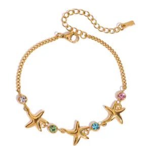 Nautical Stainless Steel Starfish Bracelet