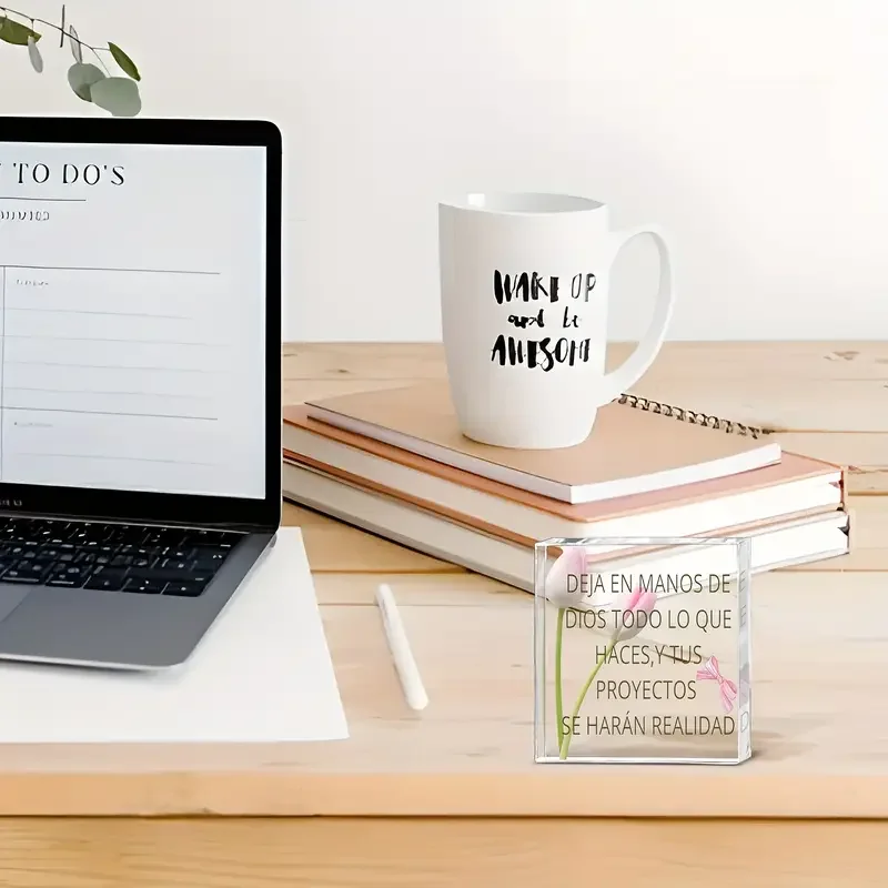 Pink Tulips Acrylic Decor with Bible Verse 4 Pink Tulips Acrylic Decor with Bible Verse - Image 4