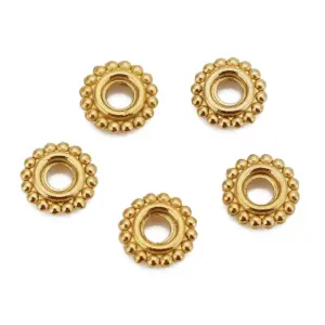 Stainless Steel Daisy Spacer Beads Set 10 Sc39ce3167c6945b5901c123a9d2b2bc4x
