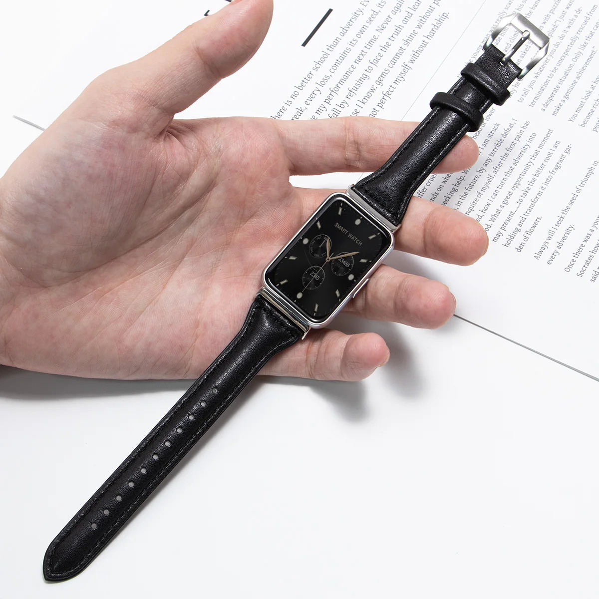 Leather Band for Galaxy Fit 3 20mm 7 Leather Band for Galaxy Fit 3 20mm - Image 7