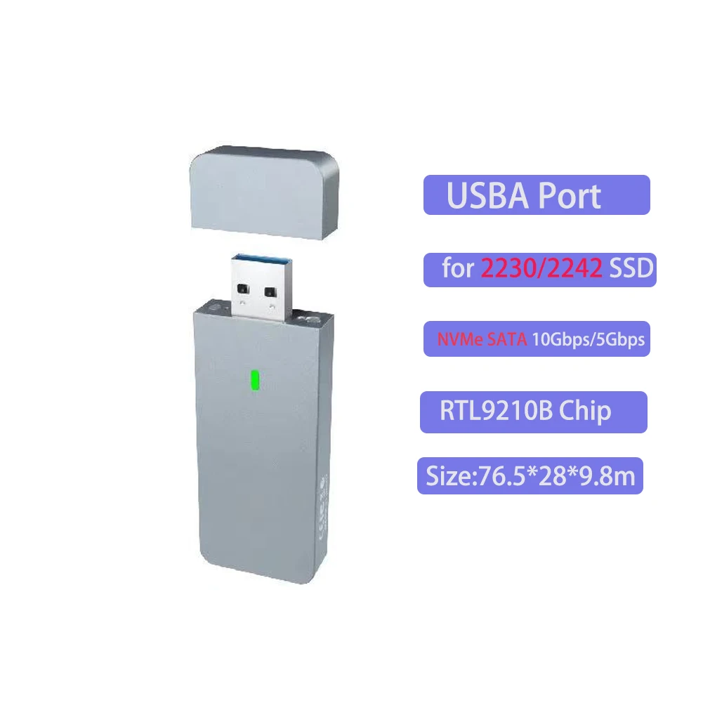 M.2 NVMe 2230 SSD Enclosure CNC Aluminum 7 M.2 NVMe 2230 SSD Enclosure CNC Aluminum - Image 7