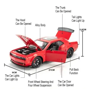 1/24 Scale Dodge Challenger SRT Hellcat Model 11 Sc3c0079336f643988a5bf0174092498fK