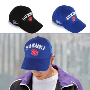 Suzuki Branded Adjustable Baseball Cap in Black/Blue 10 Sc3d4cc96c3414403916843b5a7c2864d4