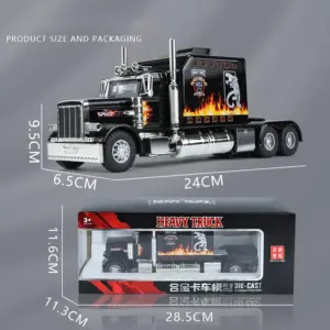 Black 1:24 Scale Peterbilt 389 Diecast Model 14 Sc3d621d862fa4019bf1e039a49331154Y