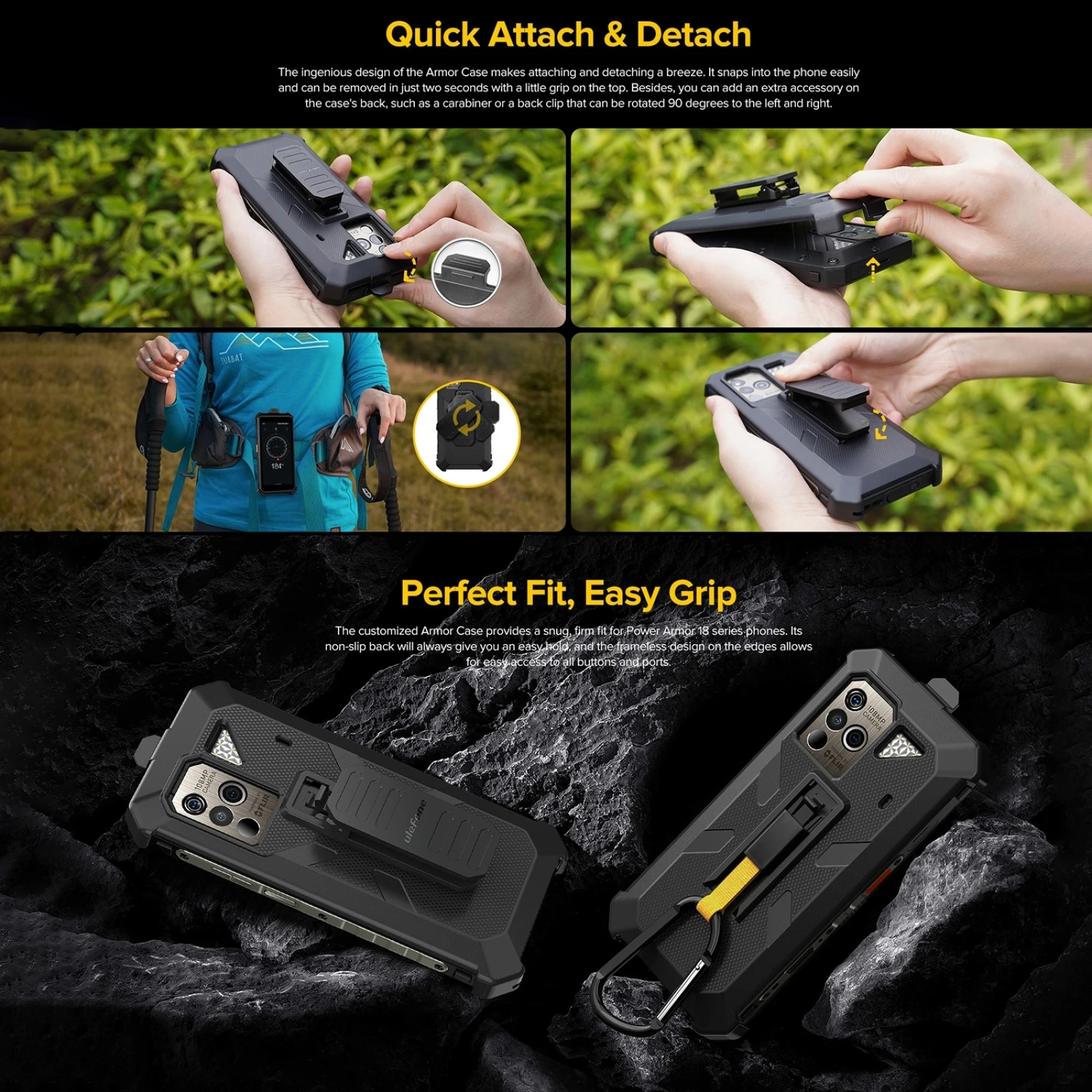 Rugged Black Ulefone Power Armor 19 Case 4 Rugged Black Ulefone Power Armor 19 Case - Image 4