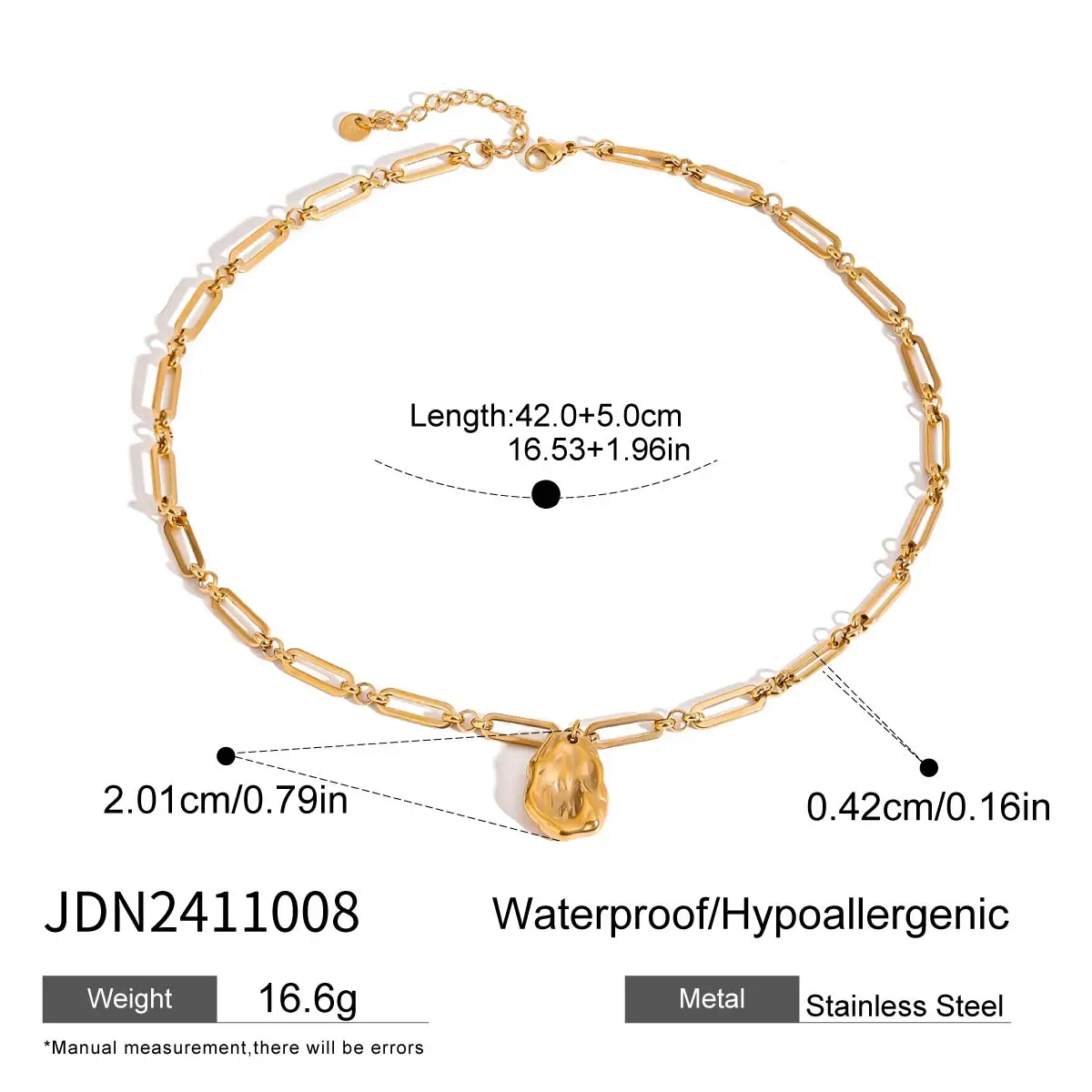 Stainless Steel Geometric Pendant Necklace 7 Stainless Steel Geometric Pendant Necklace - Image 7