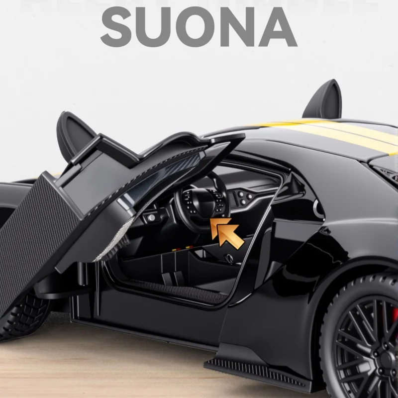 Yellow Ford GT Diecast Model 1:24 Scale 5 Yellow Ford GT Diecast Model 1:24 Scale - Image 5