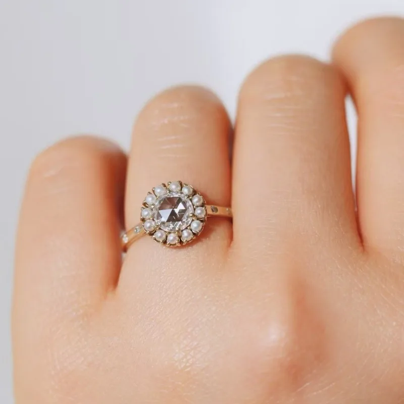 Gold or Silver Fashion Ring with Pearl Accent 3 Gold or Silver Fashion Ring with Pearl Accent - Image 3