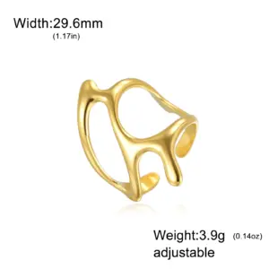 Gold Geometric Open Ring for Women 17 Sc4350d7c3f234d229f33a5e904a141afd