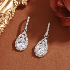Silver Water Drop Zircon Earrings LL-YS1139 7 Sc44e0975519d4c788b5693f6c9d3351cv