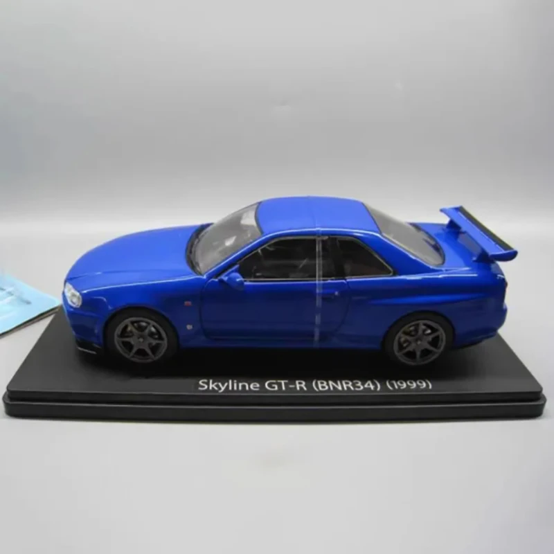 Vibrant Blue Nissan Skyline GTR BNR34 Model 2 Vibrant Blue Nissan Skyline GTR BNR34 Model - Image 2
