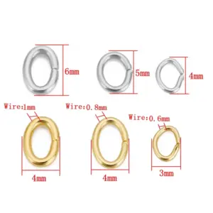 Stainless Steel Jewelry Jump Rings Set 11 Sc473cba65e4a4014972b334f507ee1d3u