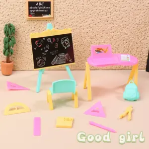 Miniature Pink Study Table with Accessories 7 Sc480ec60077147248b4fd0b38bfa5a11l