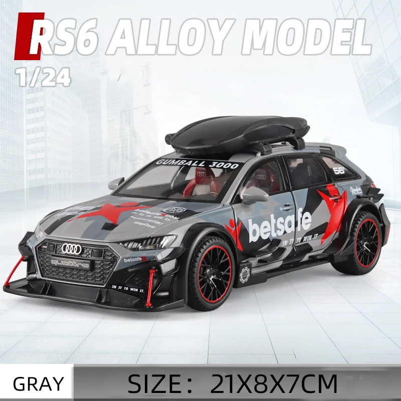 Audi RS6 Avant 1:24 Diecast Model with Sound 7 Audi RS6 Avant 1:24 Diecast Model with Sound - Image 7