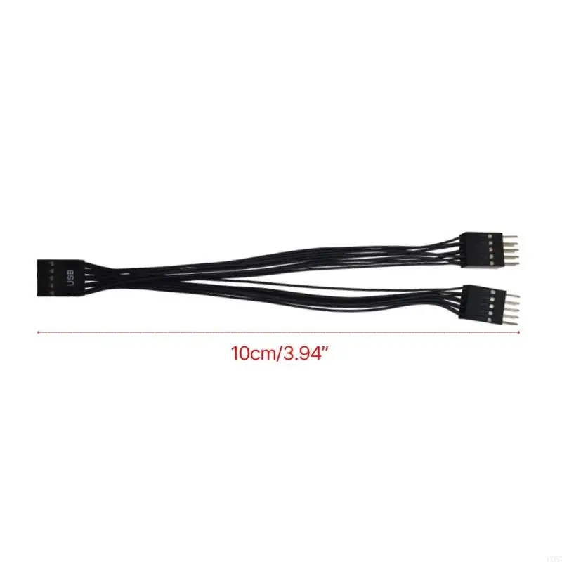 Black USB 2.0 Motherboard Header Extension Cable 6 Black USB 2.0 Motherboard Header Extension Cable - Image 6