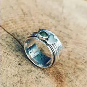 Silver Heart Cocktail Ring for Women 7 Sc49a1779daa042ea86a2968830203b45S