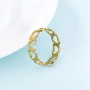 Heart-Shaped Gold Ring for Women 12 Sc49f29d95d134a91b21e950d3005cbf6m