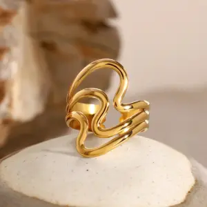 Gold Ripple Open Stainless Steel Ring JDRW2407013 11 Sc4a0163f43404c27a74e2e8cd75ae97aJ