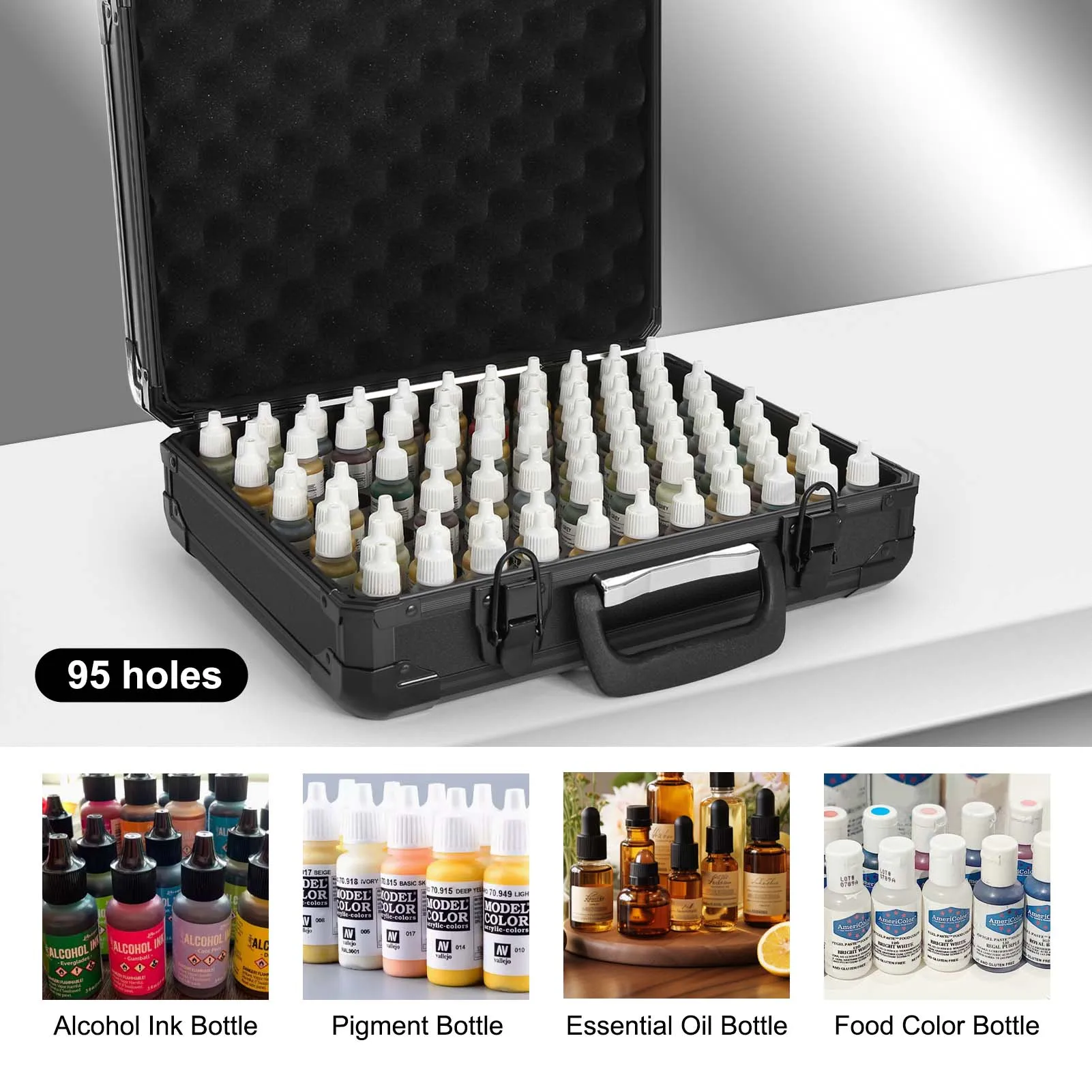 Durable Black Paint Bottle Storage Case 2 Durable Black Paint Bottle Storage Case - Image 2